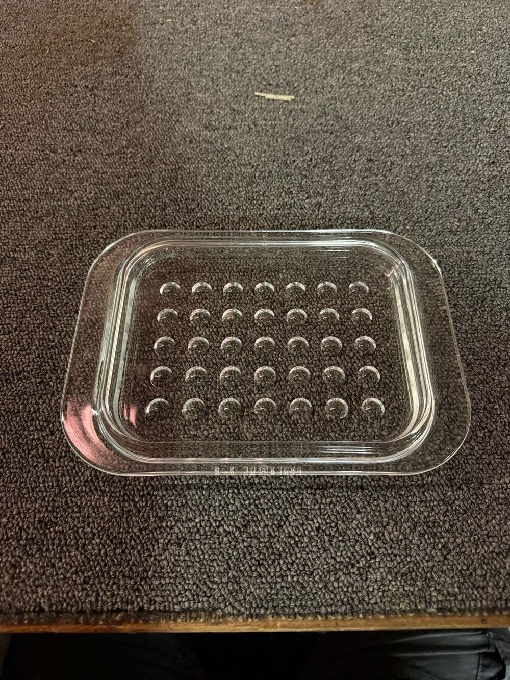 Pyrex MC-1-C Glass Lid Clear Dimpled Pattern